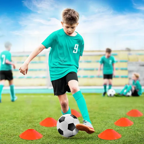 Miniatura 5 de Juego de porterías de fútbol para niños para patio trasero – 2 de 4 x 3 pies, equipo portátil de entrenamiento de portería de fútbol, red de fútbol