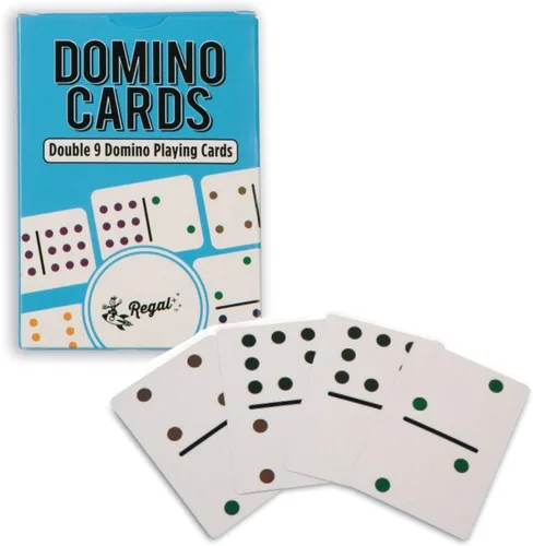 Miniatura 8 de Regal Games Juego de dominó doble de tren mexicano con 12 fichas para adultos y niños, juego de dominó con 91 azulejos de puntos de colores y 4