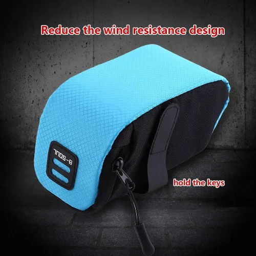 Miniatura 5 de Zopsc Bolsa para sillín de bicicleta, bolsa de almacenamiento debajo del asiento con apertura con cremallera, poliéster súper ligero, para la Negro