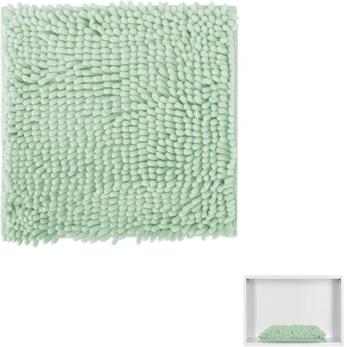 Miniatura 16 de Alfombra escolar de chenilla, 100% microfibra, con parte trasera antideslizante para decoración de casillero (azul, 10 x 10 pulgadas)