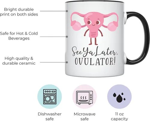Miniatura 2 de YouNique Designs Taza de café divertida de histerectomía, 11 onzas, taza de útero, taza de útero, taza de recuperación para mujeres después de una