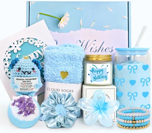 Miniatura 9 de Regalos de cumpleaños para mujeres, cestas únicas de regalo de feliz cumpleaños para adolescentes, mujeres, ella, mejor amiga, hija, hermana