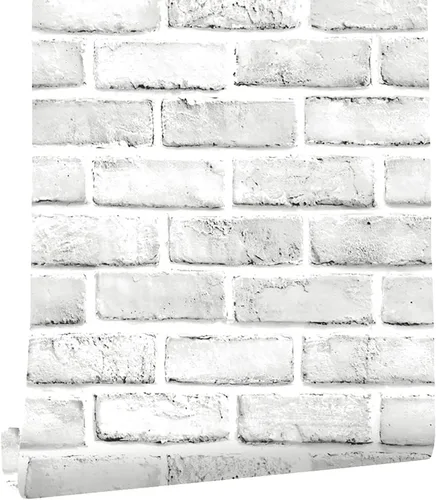 Miniatura 8 de Cohoo Home - Papel pintado de ladrillo rojo para desprender y pegar, papel adhesivo de 18 pulgadas de ancho por 118 pulgadas de largo, papel