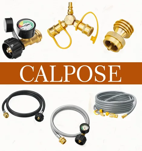 Miniatura 7 de CALPOSE Manguera adaptadora de propano de 6 pies con calibre, adaptador de 1 libra a 20 libras que convierte electrodomésticos de 1 libra en tanques