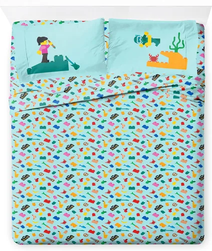Miniatura 15 de Jay Franco Juego de sábanas infantiles de dibujos animados con sábanas bajeras, planas y funda de almohada, ropa de cama ultrasuave con funda