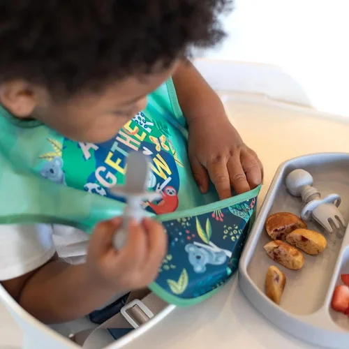 Miniatura 4 de Bumkins Baberos para niña o niño, SuperBib para bebés y niños pequeños de 6 a 24 meses, imprescindibles para comer, alimentar, suministros de C4 All
