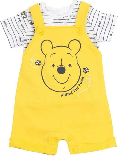 Miniatura 3 de Disney Tigger Winnie the Pooh - Overol corto de rizo francés para bebé, camiseta y sombrero, conjunto de 3 piezas para recién nacidos a bebés
