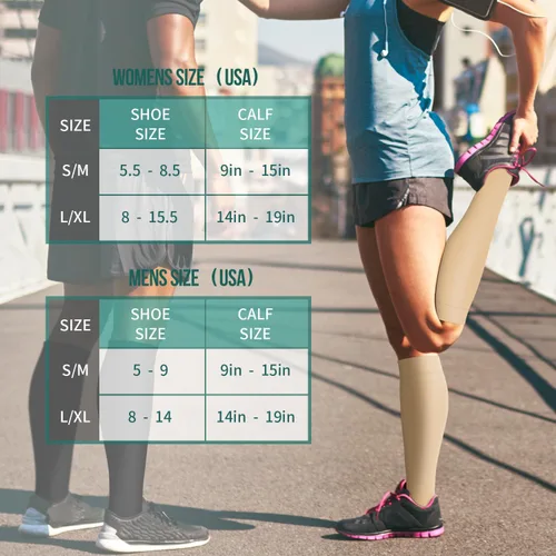 Miniatura 101 de Paquete de 3 pares de calcetines de compresión médica para mejorar la circulación de mujeres y hombres, para correr, hacer deporte y amamantar