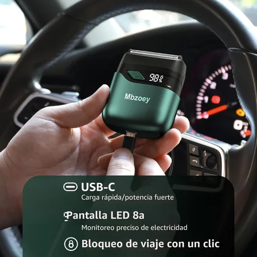 Miniatura 5 de Afeitadoras eléctricas de papel de aluminio para hombres, mini maquinilla de afeitar eléctrica, afeitadora facial compacta, IPX7, impermeable