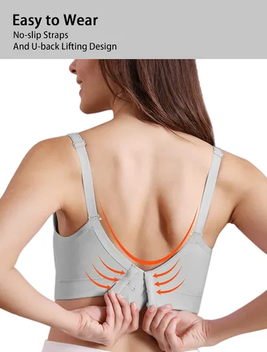 Miniatura 5 de iloveSIA Nursing Bras for Mom Breastfeeding, Seamless Supportive Sleep Bra for Maternity Postpartum S-2XL 3Pack