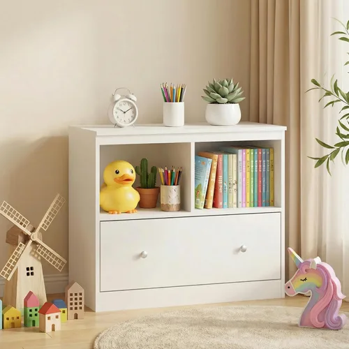 Miniatura 4 de Ikebana Organizadores y almacenamiento de juguetes para niños, estantería para niños pequeños con cajón, estantería para niños para salas