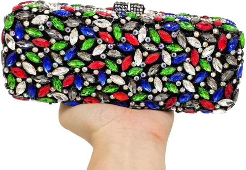 Miniatura 3 de Bolso de mano de cristal brillante para mujer bolso Minaudiere