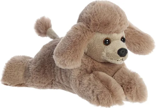 Aurora® Adorable Mini Flopsie™ Paysley Caniche de peluche, facilidad juguetona, compañeros atemporales, color marrón, 8 pulgadas