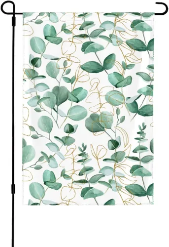 Miniatura 17 de Bandera de jardín floral retro de los años 70 de 12 x 18 pulgadas, bandera decorativa de primavera, pequeña, vertical, de doble cara, decoración