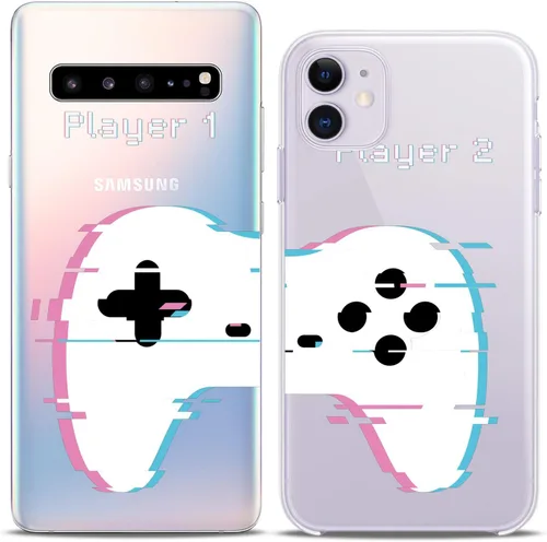 Miniatura 3 de Fundas a juego para parejas compatibles con iPhone 16 15 14 13 12 11 Pro Max Mini Xs X 6s 8 Plus 7+ Xr 10 SE 5 Game Player Relación Amigo Novio