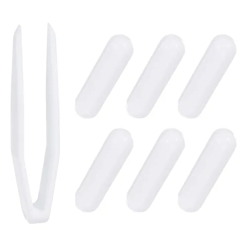 Miniatura 23 de PATIKIL Barra agitadora magnética, 0.394 x 0.236 pulgadas, 6 piezas de PTFE magnético, barra mezcladora magnética para vaso de precipitados de fondo