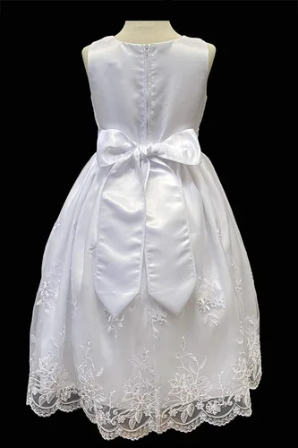 Miniatura 4 de SWEA Pea & Lilli Vestidos de Primera Comunión para Niñas de 7 a 16 años y tallas grandes en longitud de té blanco