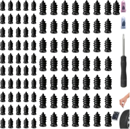 Miniatura 10 de Kit de clavos de goma para reparación de neumáticos con 2 tamaños, tapones de reparación de neumáticos para automóvil, motocicleta, camión