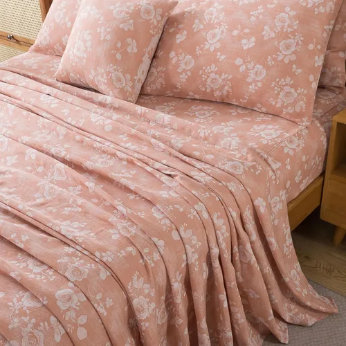 Miniatura 44 de FADFAY Juego de sábanas de rosas blancas, ropa de cama vintage floral de rosas, ropa de cama estilo rústico, 100% algodón egipcio percal, 800 hilos