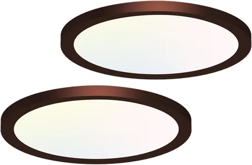 Miniatura 28 de hepside Paquete de 1 lámpara de techo LED de montaje empotrado, color negro, 12 pulgadas, 28 W, regulable 3000K-4500K-6000K, lámpara de techo de 3