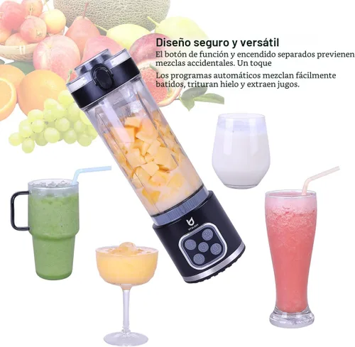 Miniatura 5 de UTALENT Licuadora portátil inalámbrica, recipiente extraíble de 25 onzas, potente licuadora personal, para batidos, trituración de hielo, 4