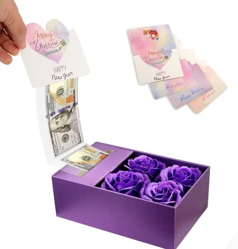 Miniatura 12 de Caja de dinero para tirar regalo en efectivo, cajas de regalo de dinero para cumpleaños, Navidad, graduación, Día de la Madre, para esposo, esposa