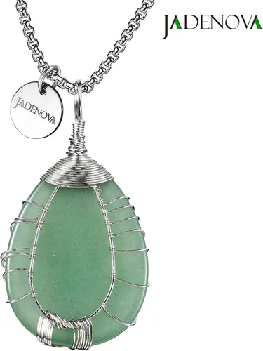 Miniatura 3 de JADENOVA Collar de cristal curativo para mujer, colgante de árbol de la familia, con alambre envuelto en alambre y colgante de lágrima curativa