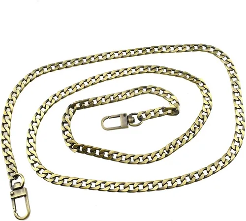 Miniatura 36 de HAHIYO Mini Pochette - Correa de cadena fina y ancha de 0.276 in para LV de 7.9 pulgadas de largo, 7.9 pulgadas de grosor, 0.102 in, oro amarillo