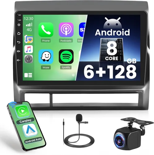 Miniatura 11 de [5G WiFi DSP 4+64G] Hikity Android 15 Estéreo para automóvil para Toyota Tacoma 2005-2015 con Carplay Android Auto, pantalla táctil IPS de 9