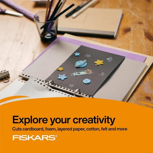Miniatura 7 de Fiskars 7" Tijeras con brillo para estudiantes de 12 a 14 años (paquete de 2), tijeras para la escuela o manualidades, suministros para el regreso a