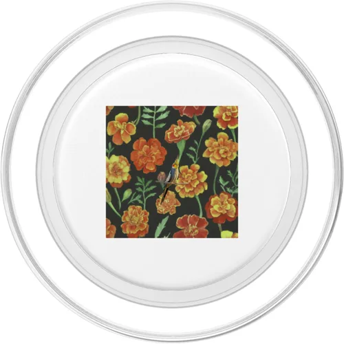 Miniatura 2 de Cockatiel Marigolds Yellow Orange Vintage Plant Pattern PopSockets MagSafe PopGrip for iPhone