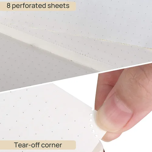 Miniatura 4 de POPRUN - Cuaderno de notas con espiral y puntos, diario A5 de 5.75" x 8.25", papel grueso de 120 gsm, 141 páginas numeradas, tapa dura para hombres