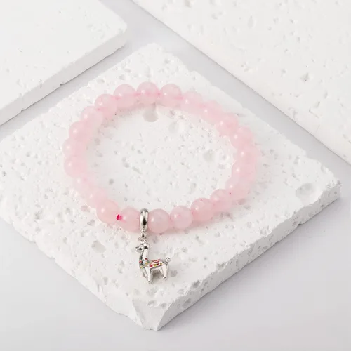 Miniatura 2 de Regalos de llama para mujer, pulsera sin llama, cuentas de ágata morada, colgante de llama, regalo de cumpleaños de llama, regalos de alpaca
