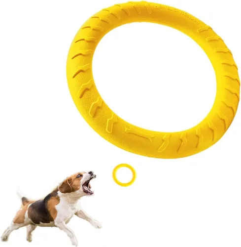 Miniatura 12 de Disco Volador Flotante Duradero Indestructible para Perros Grandes, Juguetes de Anillo para Masticadores, Piscina, Natación, Lanzamiento, Atrapar