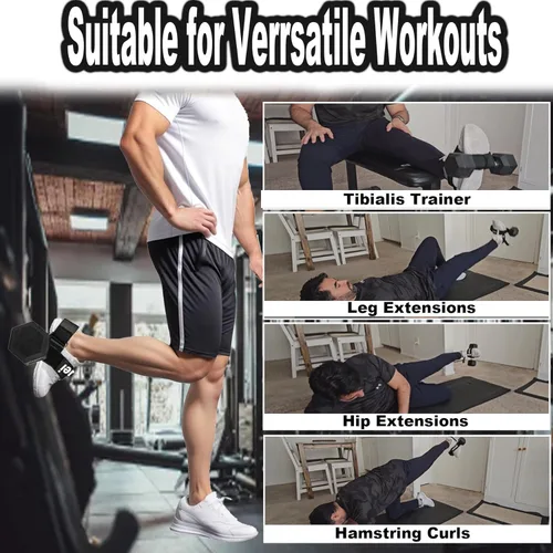 Miniatura 4 de Dumbbell Foot Attachment, Tibialis Trainer, Adjustable Ankle Weights, Leg Workouts at Home for Hip Flexors,Ankle Straps for Weight Lifting,Shin