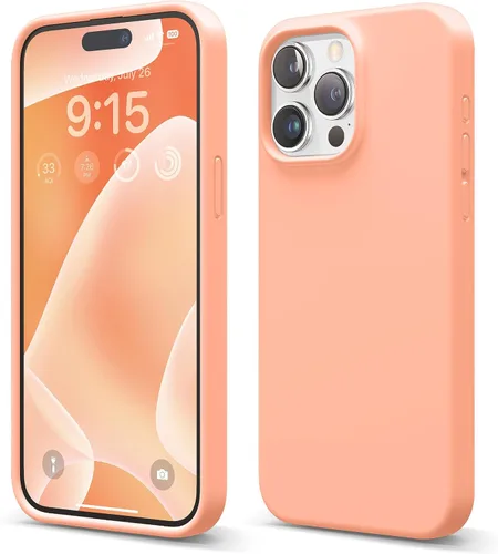 Miniatura 32 de elago Funda compatible con iPhone 15 Pro Max, de silicona líquida, funda protectora de cuerpo completo, a prueba de golpes, funda delgada