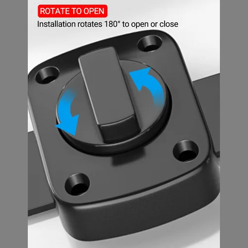 Miniatura 3 de SooGree - Cerradura de puerta de seguridad, cerradura de perno, cerradura de resorte giratorio sólido/cerradura de puerta para mascotas, muebles