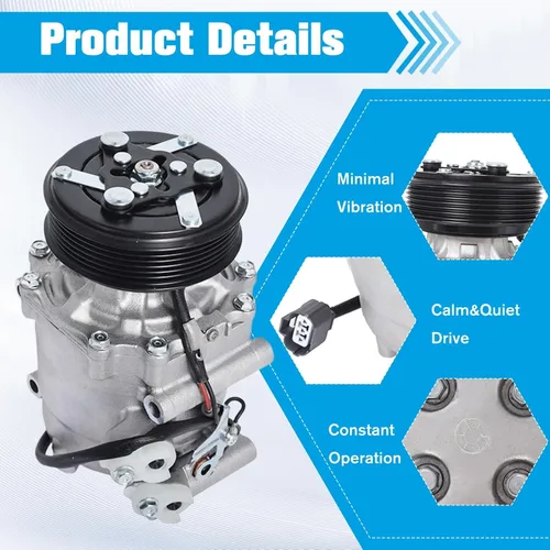 Miniatura 5 de LABLT Reemplazo del compresor del A/C para Civic 1.7L 2002 2003 2004 2005 Reemplazo para CO 4914AC