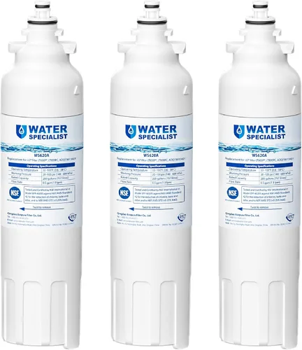 Waterspecialist ADQ73613401 Filtro de agua para refrigerador, repuesto para LG® LT800P®-6 meses/200 galones, ADQ73613408, ADQ73613402, ADQ75795104,