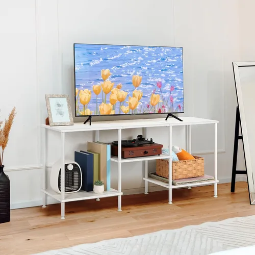 Miniatura 10 de Soporte de TV de 50 pulgadas para sala de estar, centro de entretenimiento negro con almacenamiento para TV de 50 43 40 32 pulgadas, mesa de consola