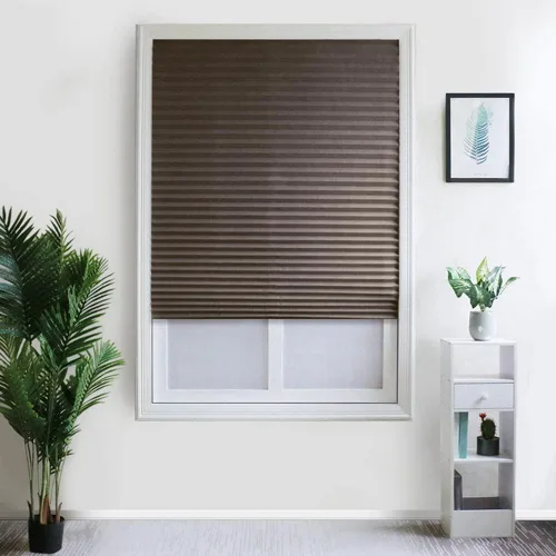 Miniatura 3 de Persianas verticales plisadas temporales - Sin taladrar, autoadhesivas, fáciles de instalar - Se ajustan a ventanas - Enrollable para baño, cocina