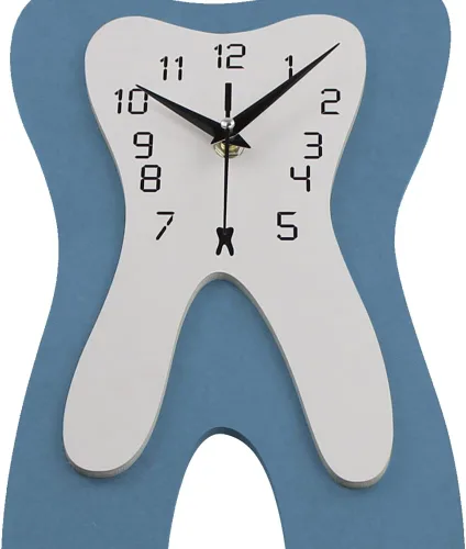 Miniatura 4 de Timelike Reloj de pared moderno de dientes, silencioso, sin tictac, médico, dentista, clínica dental, arte de pared, decoración de pared, para Azul