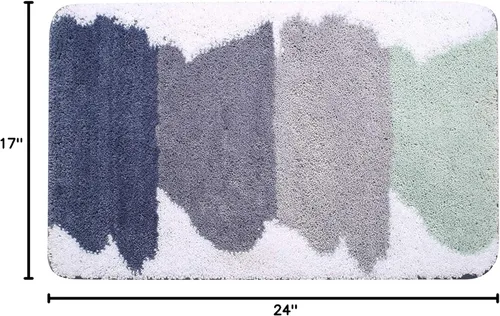 Miniatura 3 de Alfombra de baño suave, antideslizante, absorbente, lavable a máquina y secar, alfombra de baño para bañera, ducha, baño, suelo, interior, 24 x 17