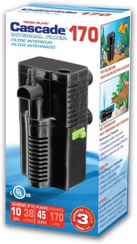 Miniatura 12 de Penn-Plax Cascade 300 Filtro Interno Completamente Sumergible – Proporciona Filtración Física, Biológica y Química para Acuarios y Tanques