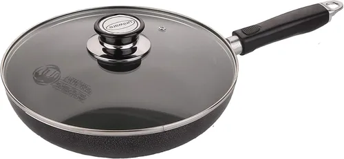 Miniatura 4 de Uniware Sartén de 10.2 pulgadas con cubierta de vidrio templado, antiadherente, apta para lavavajillas