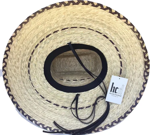 Miniatura 3 de Sombrero de vaquero de Palm Western Mexicana Sombrero Safari Sun Salvavidas Jardinero SPF ala grande