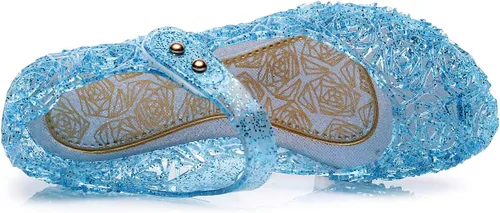 Miniatura 4 de Dongni Disfraces de princesa, zapatos planos de gelatina, sandalias de disfraces para fiestas de cumpleaños para niñas pequeñas, inspiradas