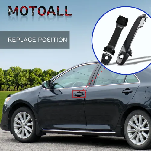 Miniatura 5 de MOTOALL Nuevo 6921106090 Manija de puerta exterior delantera izquierda lado del conductor para 2012-17 Toyota Camry Negro