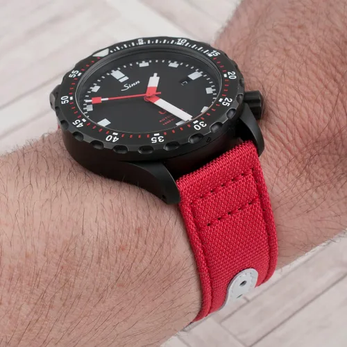 Miniatura 112 de StrapHabit Correa de reloj de liberación rápida, correa de reloj de tela de vela, dos longitudes, correa de reloj de piel de nailon, 0.748 in, 0.787