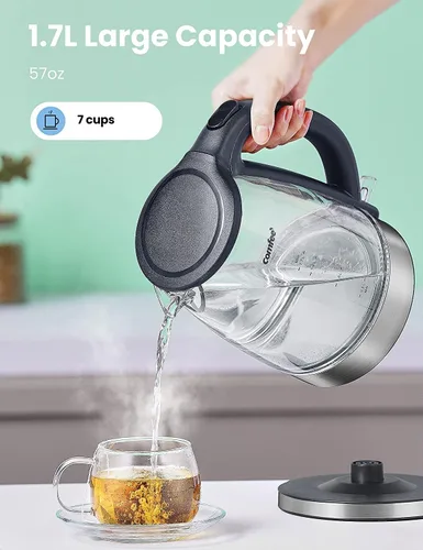 Miniatura 6 de COMFEE' Olla arrocera pequeña, 8 tazas cocidas (4 tazas sin cocinar) 6 en 1 de acero inoxidable, olla de cocción lenta, vaporera y hervidor de té